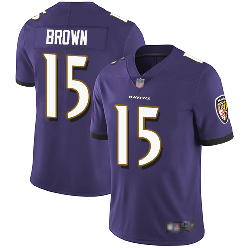 Baltimore Ravens Limited Purple Men Marquise Brown Home Jersey NFL Football #15 Vapor Untouchable->baltimore ravens->NFL Jersey